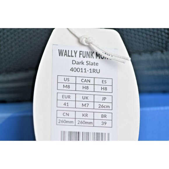 New! Size: 8 Men | Hey Dude Wally Funk Mono | Dark Slate | 40011-1RU